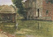 Albert Goodwin,RWS Old Mill,Near Winchester (mk46) oil